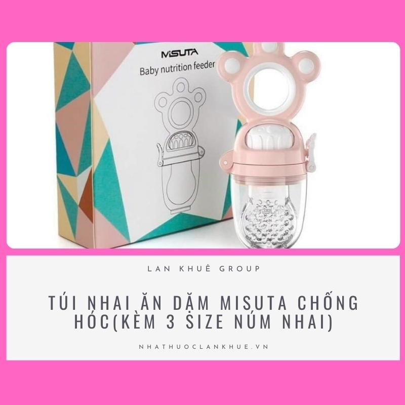 TÚI NHAI ĂN DẶM MISUTA CHỐNG HÓC(KÈM 3 SIZE NÚM NHAI)