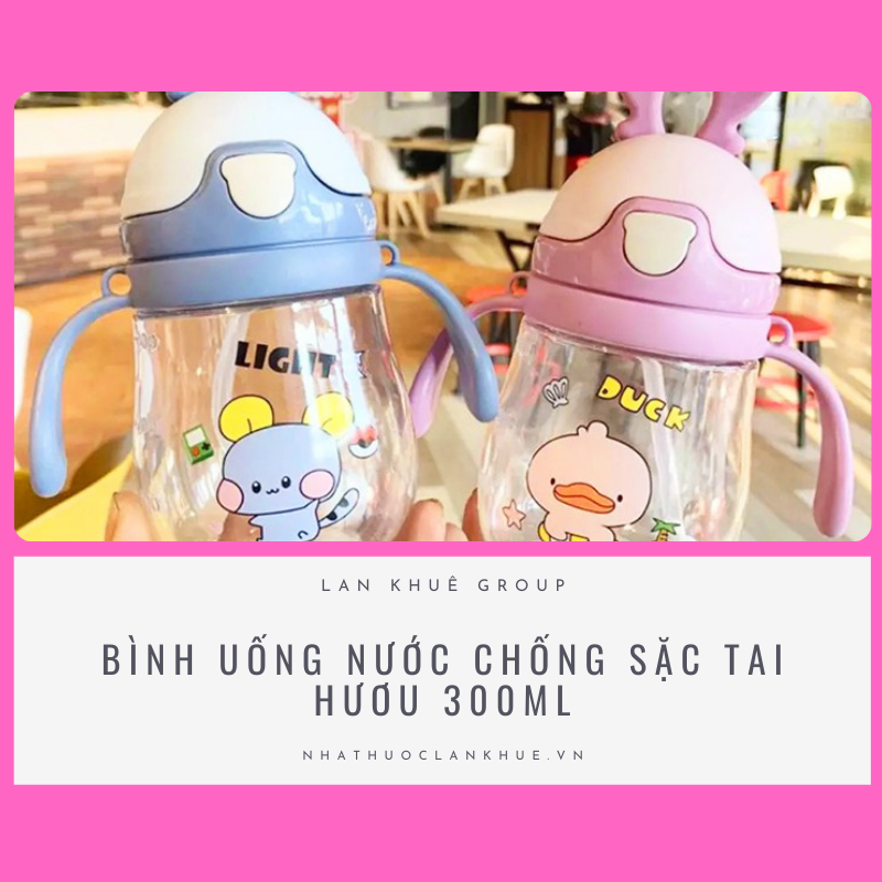 BÌNH UỐNG NƯỚC CHỐNG SẶC TAI HƯƠU 300ML