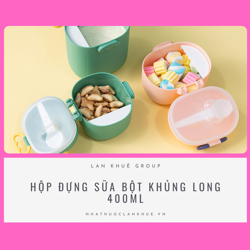 HỘP ĐỰNG SỮA BỘT KHỦNG LONG 400ml