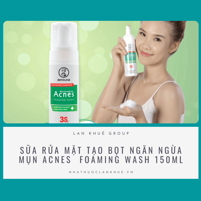 SỮA RỬA MẶT TẠO BỌT NGĂN NGỪA MỤN ACNES FOAMING WASH 150ML