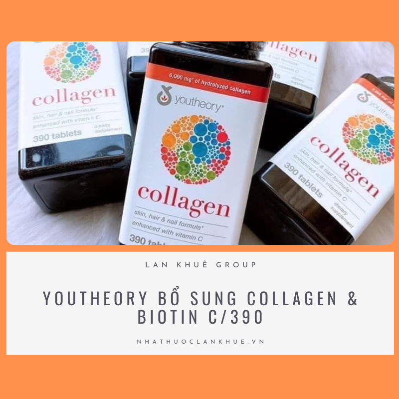 VIÊN UỐNG YOUTHEORY BỔ SUNG COLLAGEN & BIOTIN C/390