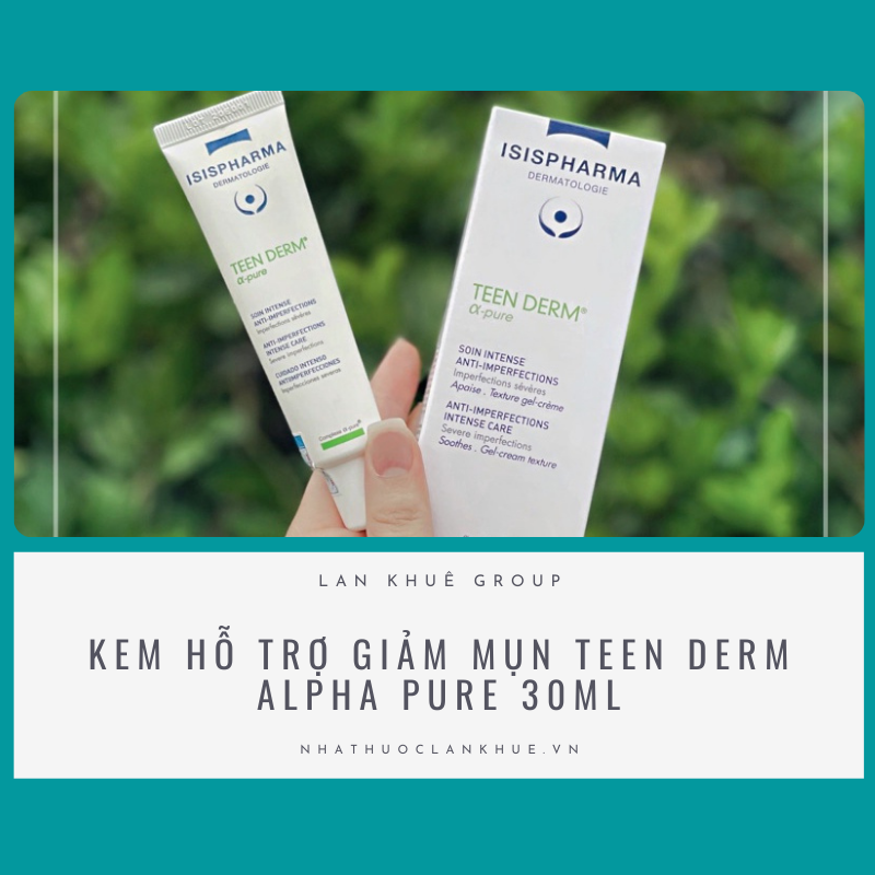 KEM HỖ TRỢ GIẢM MỤN TEEN DERM ALPHA PURE 30ML