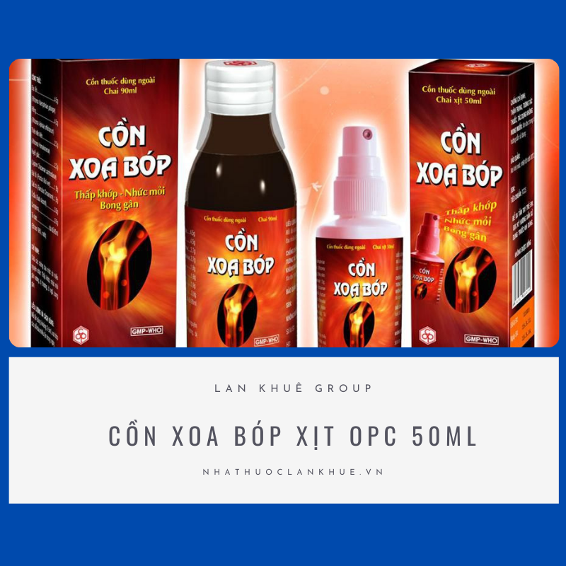 CỒN XOA BÓP OPC 60ML