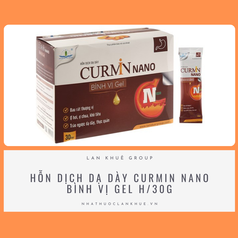 HỖN DỊCH DẠ DÀY CURMIN NANO BÌNH VỊ GEL H/30G