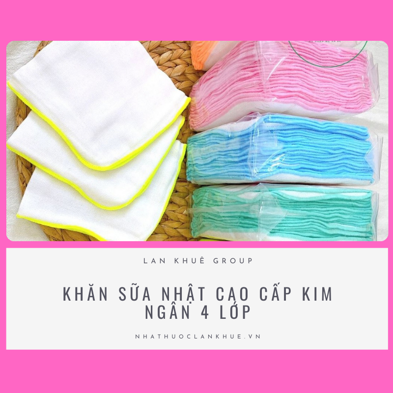 KHĂN SỮA NHẬT CAO CẤP KIM NGÂN 4 LỚP