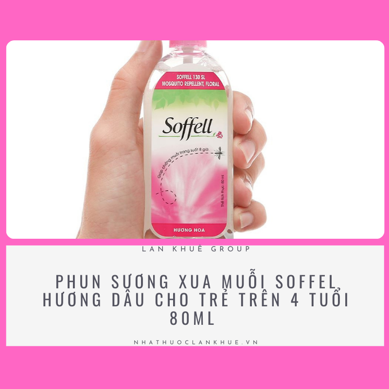 PHUN SƯƠNG XUA MUỖI SOFFEL HƯƠNG DÂU CHO TRẺ TRÊN 4 TUỔI 80ML 