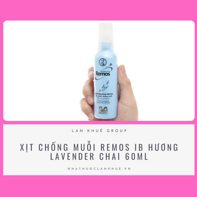 XỊT CHỐNG MUỖI REMOS IB HƯƠNG LAVENDER CHAI 60ML