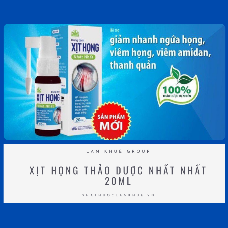 XỊT HỌNG THẢO DƯỢC NHẤT NHẤT 20ML