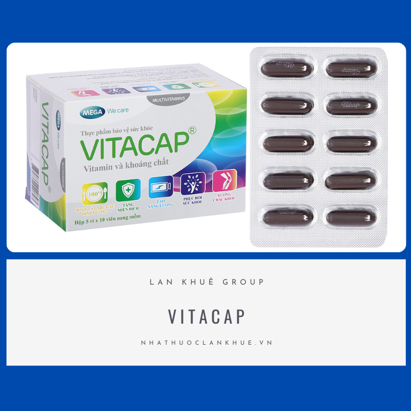 VITACAP - VITAMIN VÀ KHOÁNG CHẤT, GIÚP TĂNG ĐỀ KHÁNG, GIẢM MỆT MỎI 