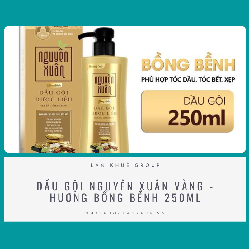 DẦU GỘI NGUYÊN XUÂN VÀNG - HƯƠNG BỒNG BỀNH 250ML