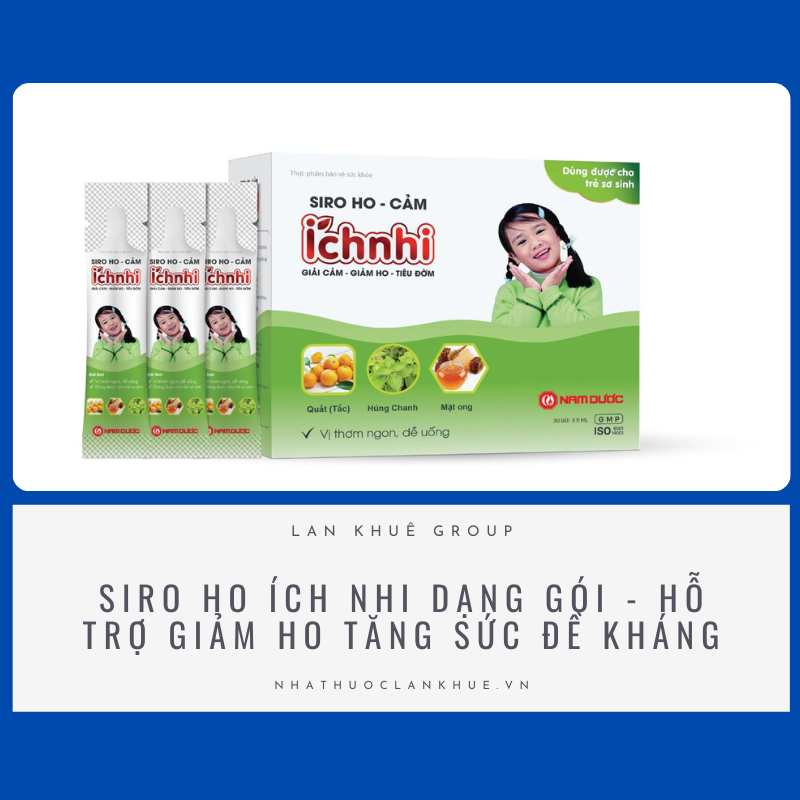 SIRO HO ÍCH NHI DẠNG GÓI - HỖ TRỢ GIẢM HO TĂNG SỨC ĐỀ KHÁNG