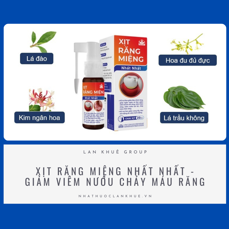 XỊT RĂNG MIỆNG NHẤT NHẤT - GIẢM VIÊM NƯỚU CHẢY MÁU RĂNG