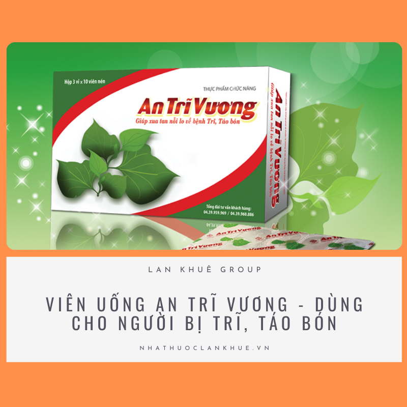 VIÊN UỐNG AN TRĨ VƯƠNG - DÙNG CHO NGƯỜI BỊ TRĨ, TÁO BÓN