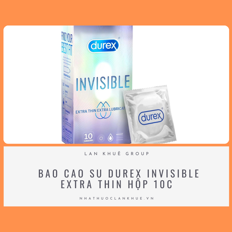 BAO CAO SU DUREX INVISIBLE EXTRA THIN HỘP 10C