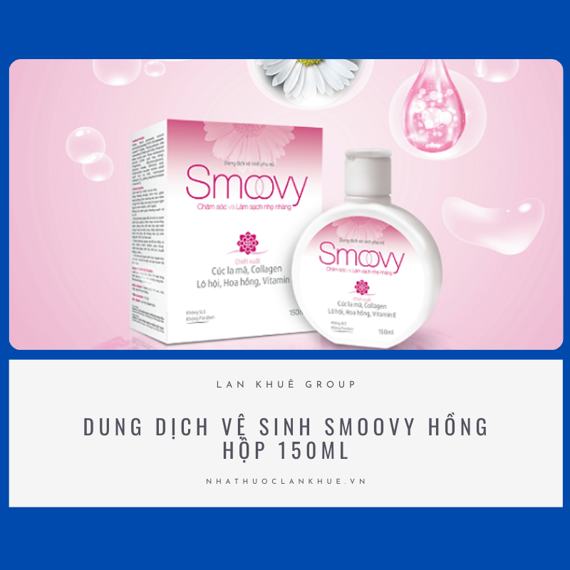 DUNG DỊCH VỆ SINH SMOOVY HỒNG HỘP 150ML