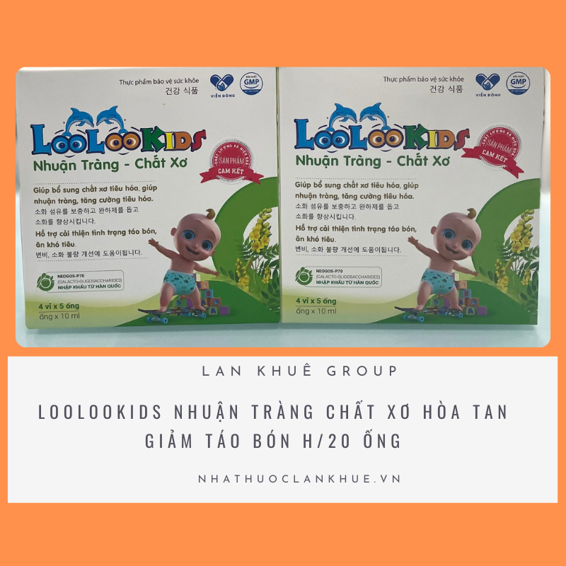 LOOLOOKIDS NHUẬN TRÀNG CHẤT XƠ HÒA TAN GIẢM TÁO BÓN H/20 ỐNG