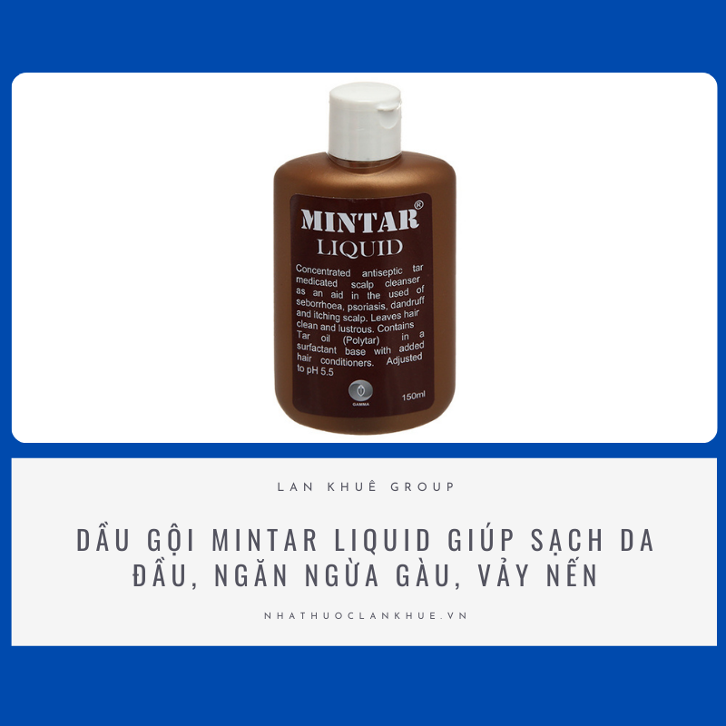 MINTAR LIQUID - GIÚP SẠCH DA ĐẦU, NGĂN NGỪA GÀU,  VẢY NẾN CHAI