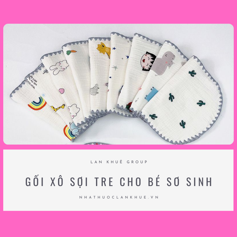 GỐI XÔ SỢI TRE CHO TRẺ SƠ SINH