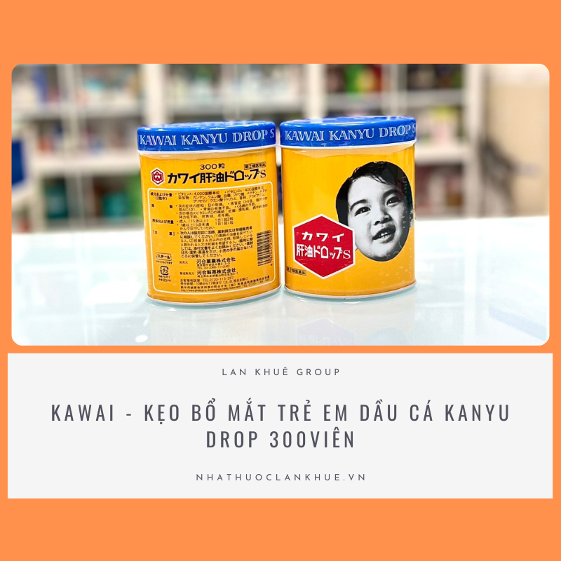 KAWAI - KẸO BỔ MẮT TRẺ EM DẦU CÁ KANYU DROP 300V