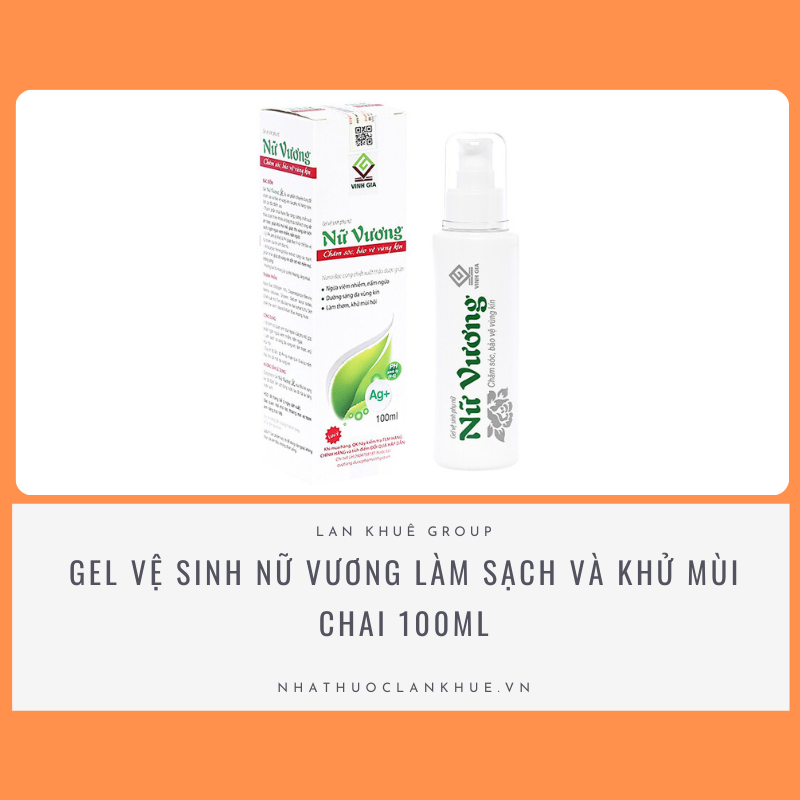 GEL VỆ SINH NỮ VƯƠNG GIÚP LÀM SẠCH VÀ KHĂN KHỬ MÙI CHAI 100ML