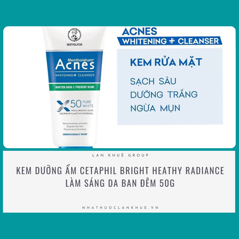 SỮA RỬA MẶT ACNES PURE WHITE CLEANSER - DƯỠNG TRẮNG VÀ NGĂN NGỪA MỤN 100MG