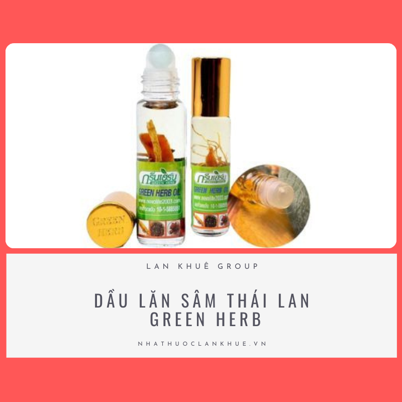 DẦU LĂN SÂM THÁI LAN GREEN HERB 8ML