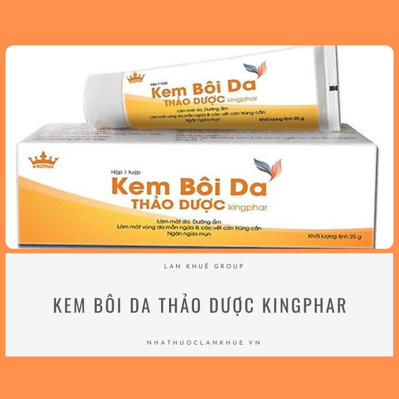 KEM BÔI DA THẢO DƯỢC KINGPHAR - LÀM MÁT DA VÙNG MẨN NGỨA CÔN TRÙNG CẮN, DƯỠNG ẨM TUÝP 25GR